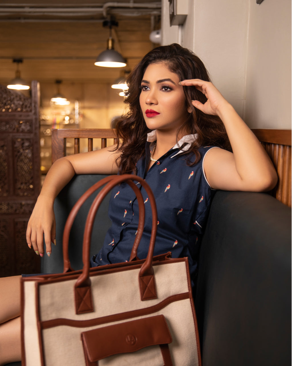 Blue Bird mini shirt dress