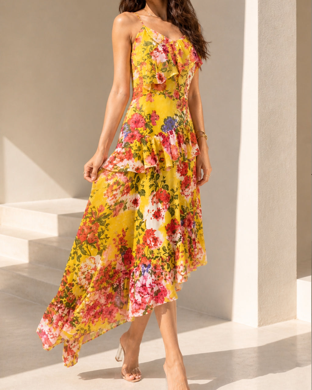 Soléa Floral Asymmetric Dres