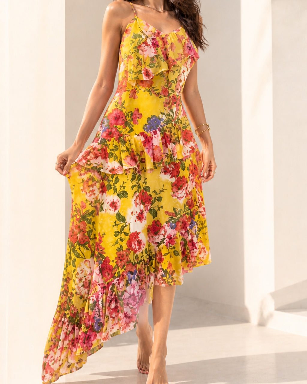 Soléa Floral Asymmetric Dres