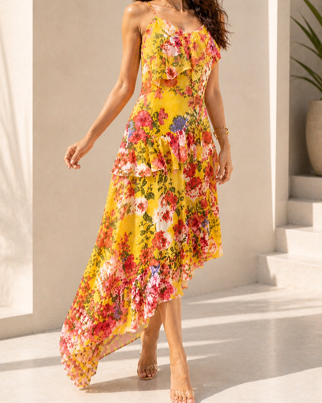 Soléa Floral Asymmetric Dres