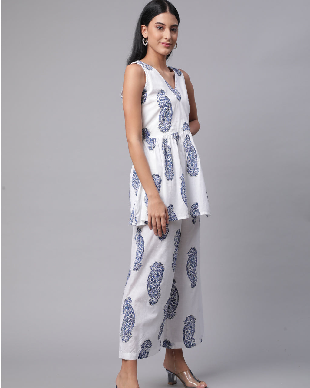 Blue paisley co-ord set