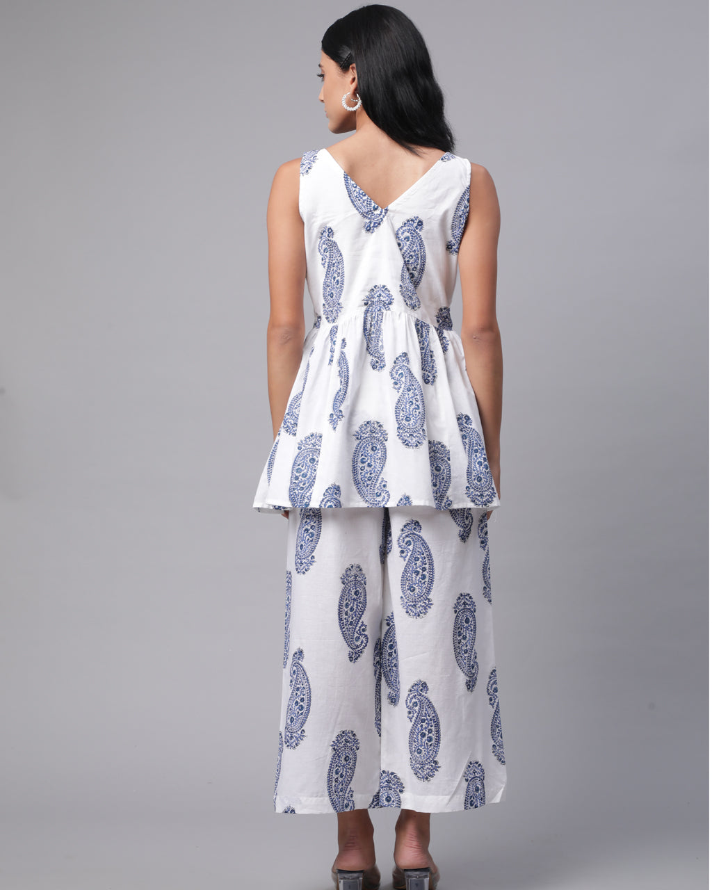 Blue paisley co-ord set