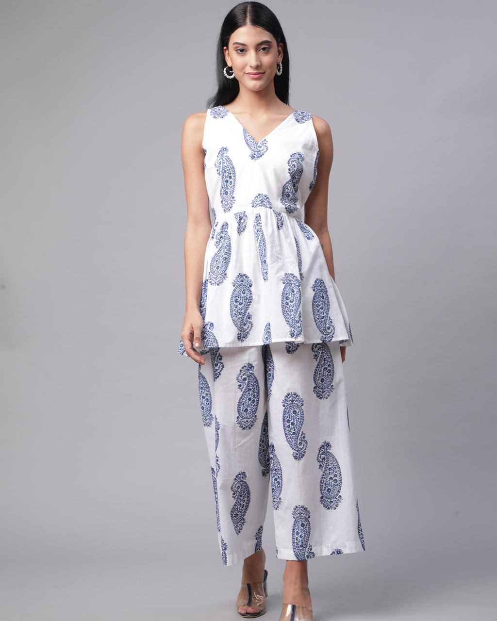 Blue paisley co-ord set